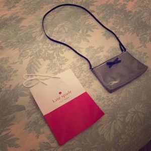 Kate Spade Metallic Silver Leather Cross Body